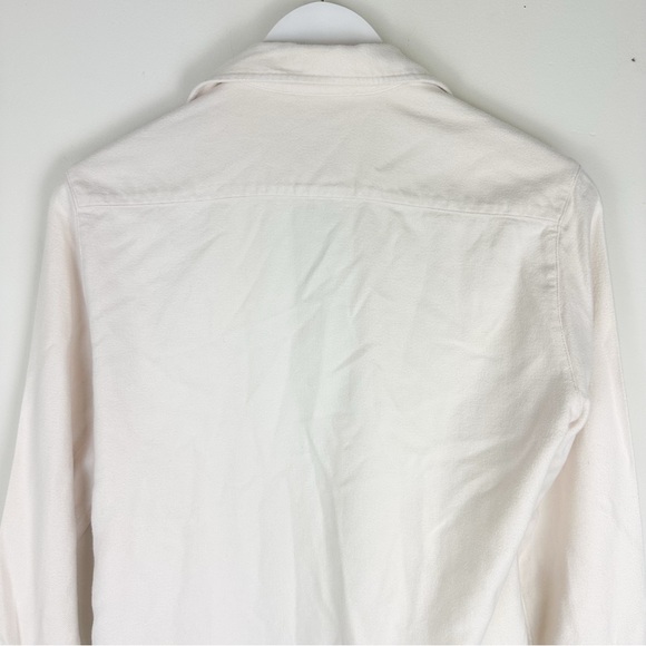 Frank & Eileen Eileen Relaxed Button-Up Shirt in White Flannel - Picture 9 of 10